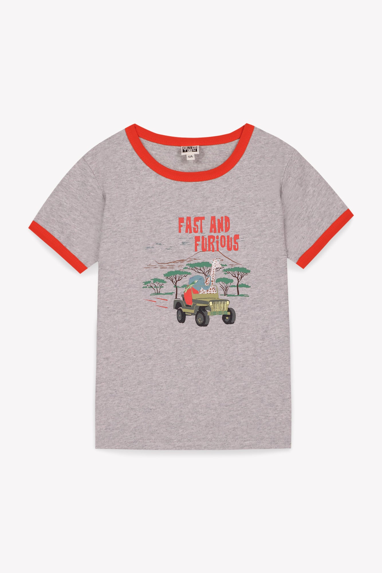 T-shirt - Tubog Grey cotton Print car