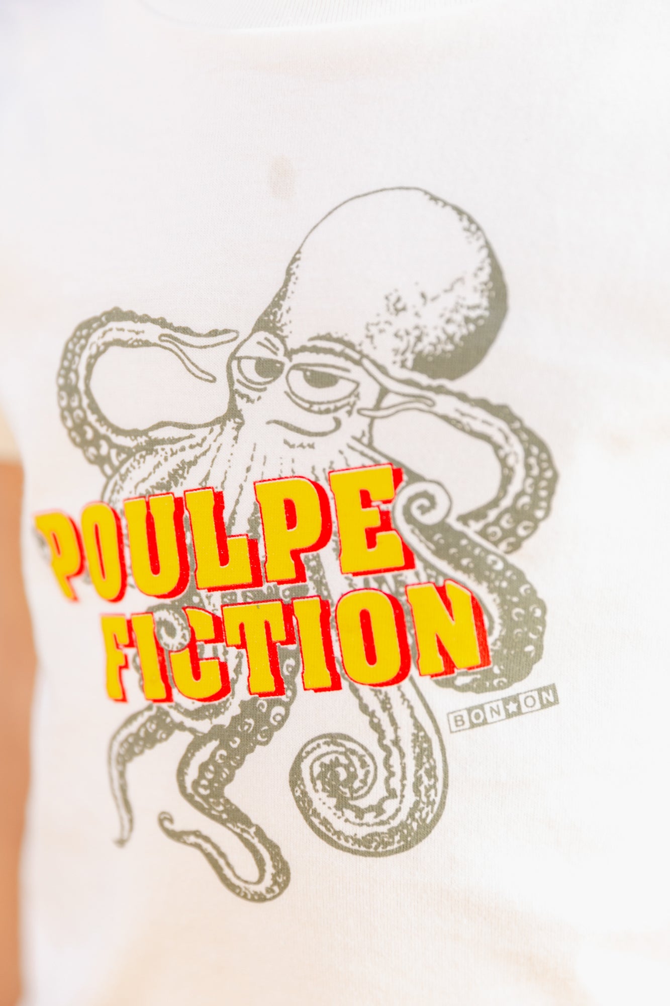 T-shirt - Ecru organic cotton octopus