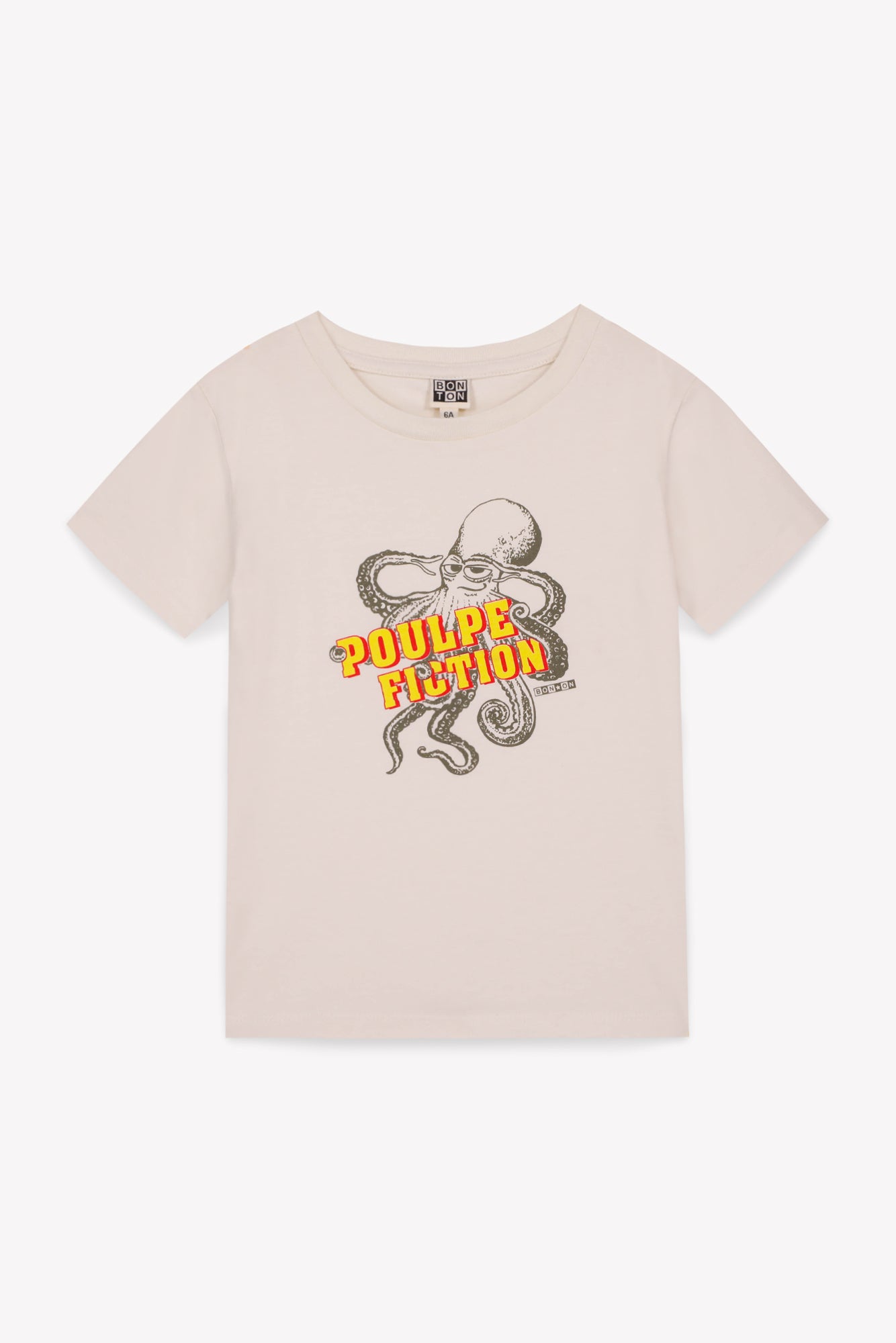 T-shirt - Ecru organic cotton octopus