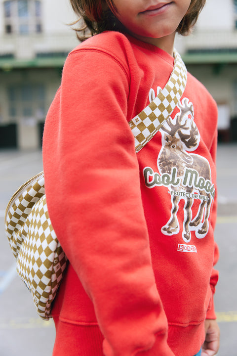 Sweat - Smile rouge illustration "Cool moose" - Image principale