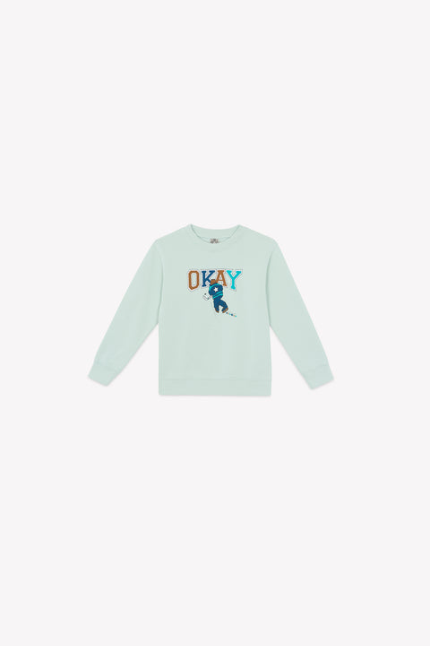 Sweat - Smile bleu clair illustration "Okay" - Image principale