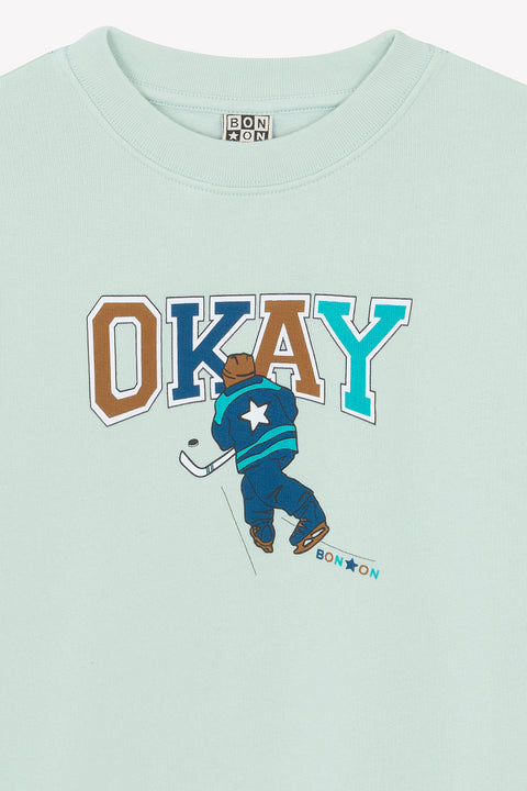 Sweat - Smile bleu clair illustration "Okay" - Image principale