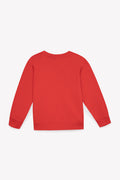 Sweatshirt - smile Red Fleece cotton Print dragon