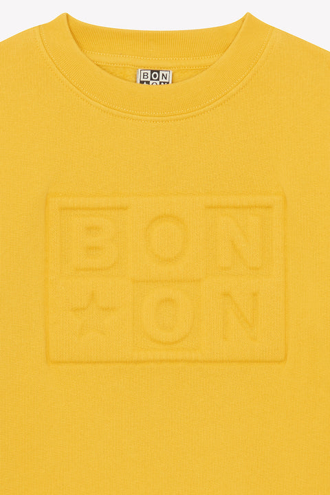 Sweat - Smile jaune retro bonton - Image principale