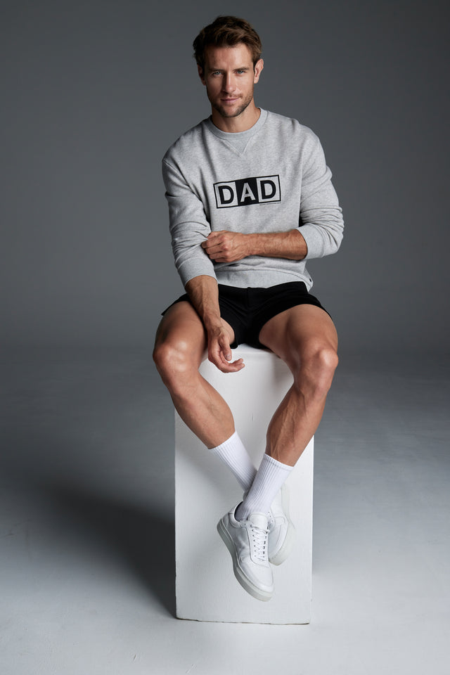 Sweatshirt - Dad Grey Man cotton bonton + ron dorff - Image principale
