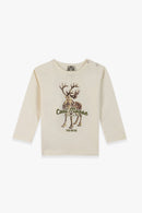 T-shirt - Taxi écru illustration "Cool Moose"