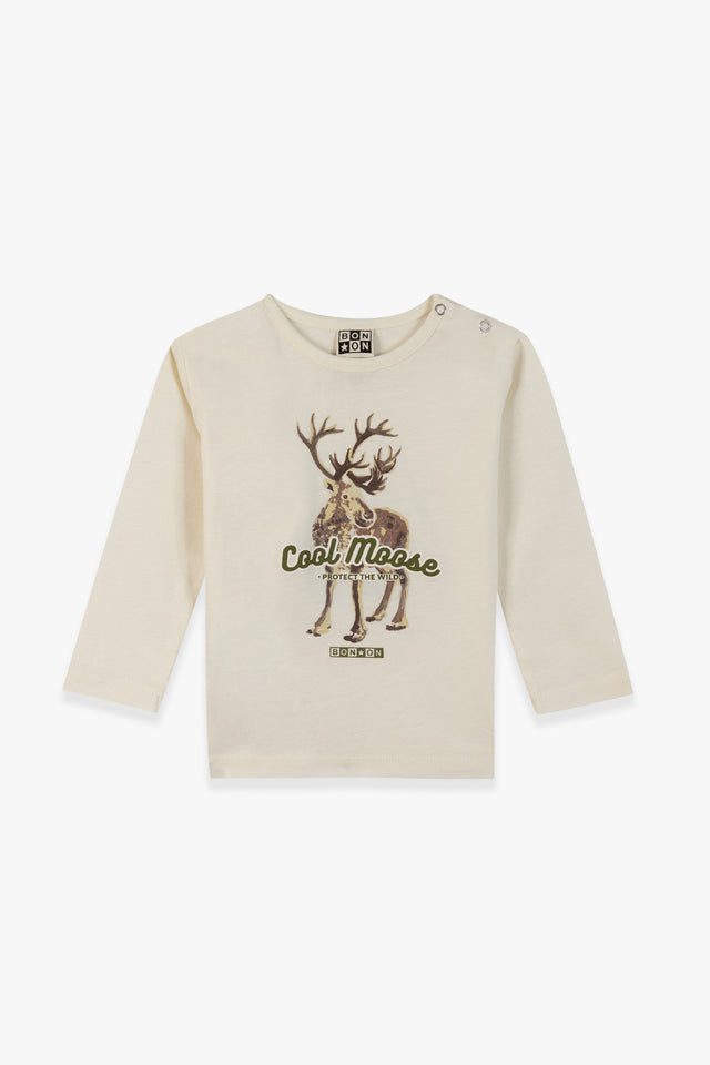 T-shirt - Taxi écru illustration "Cool Moose" - Image principale