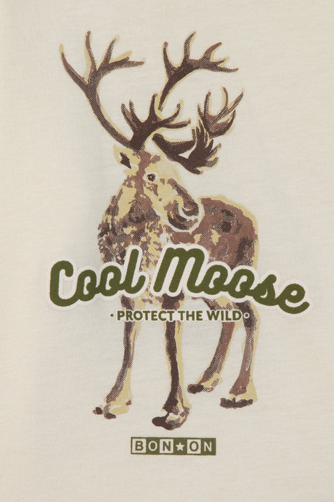 T-shirt - Taxi écru illustration "Cool Moose" - Image principale