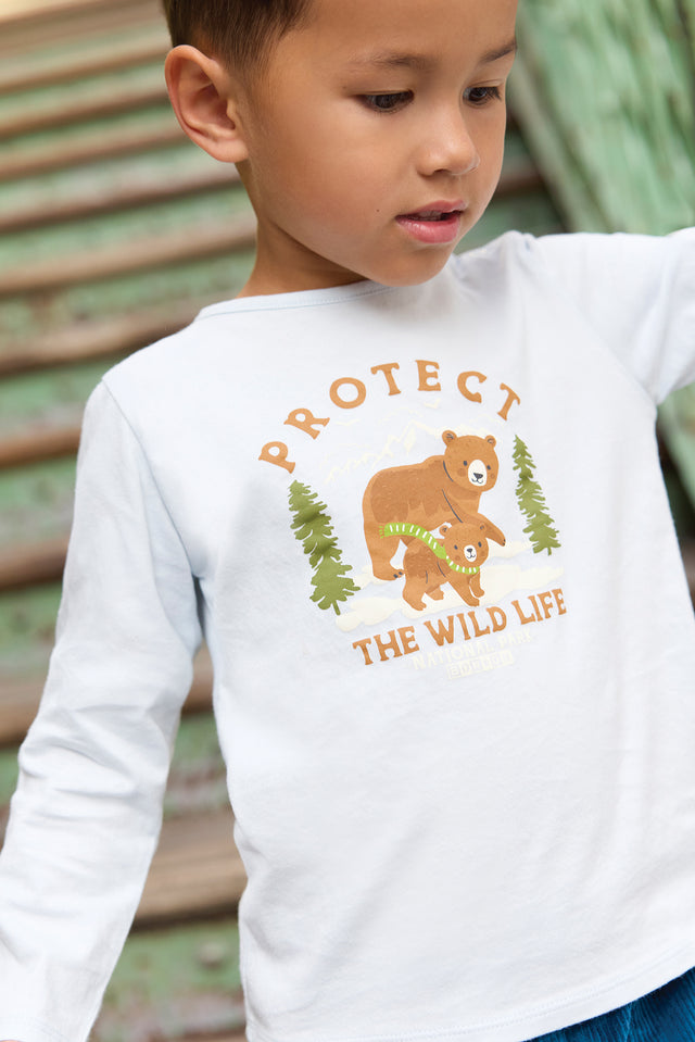 T-shirt - Taxi bleu clair illustration ours - Image principale