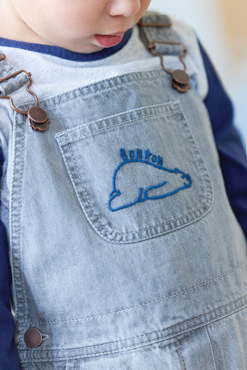 Salopette - Icare chambray gris - Image principale