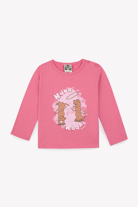 T-shirt - Taxi rose illustration chiens - Image principale