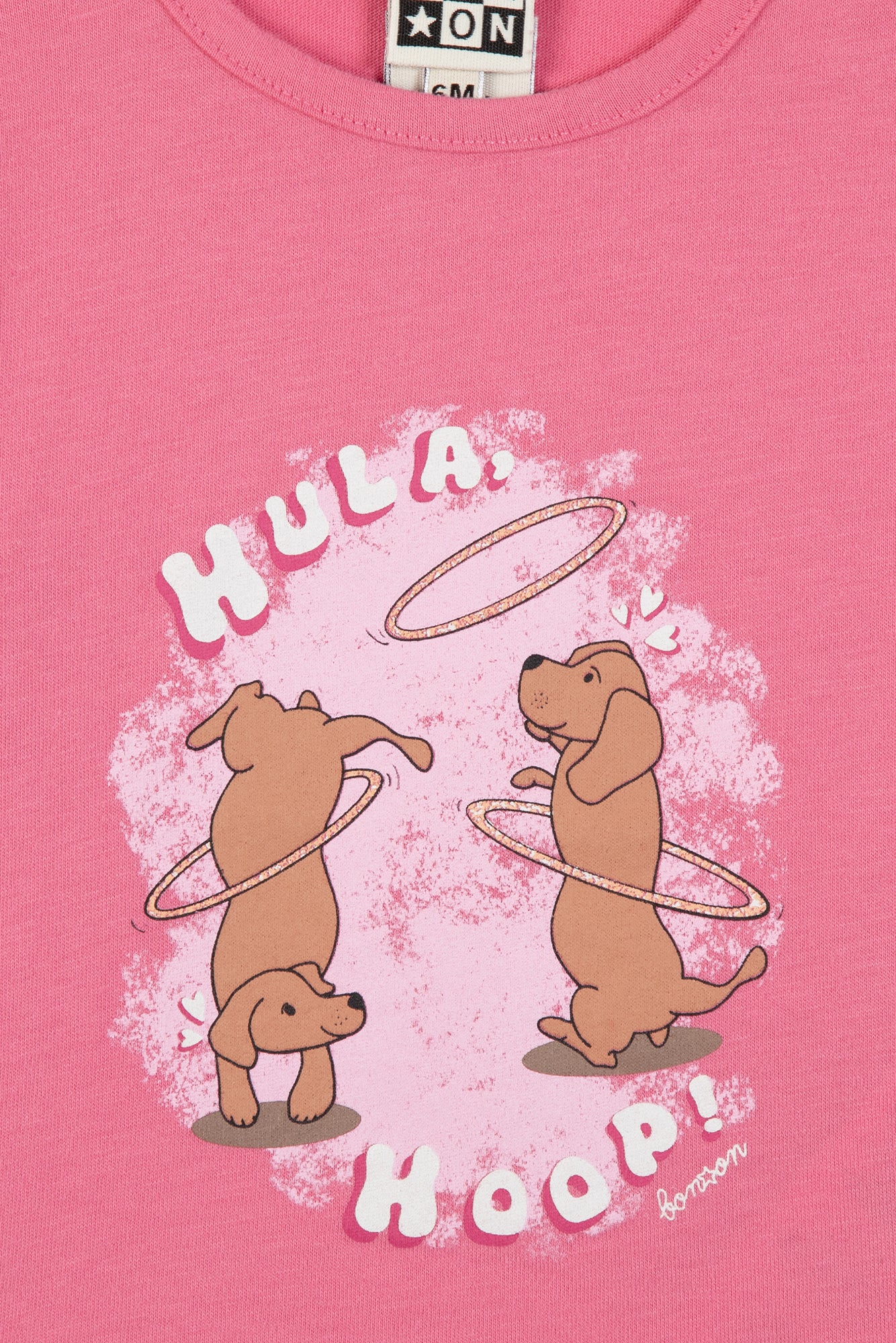 T-shirt - Taxi rose illustration chiens