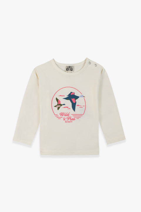 T-shirt - Taxi rose clair illustration "Wild and free" - Image principale