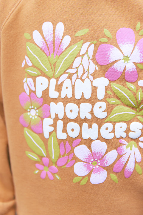 Sweat - Sandy marron illustration fleuri - Image principale