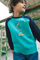 Sweat - Sandy bleu paon