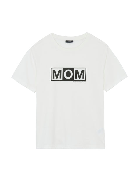 T -shirt - Mom ecru woman cotton bonton + ron dorff - Image principale