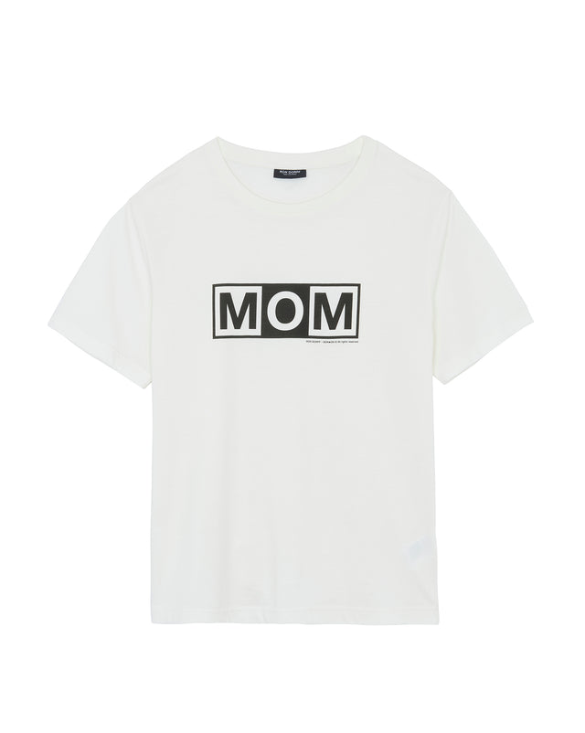 T-shirt - Mom ecru woman cotton bonton + ron dorff - Image alternative