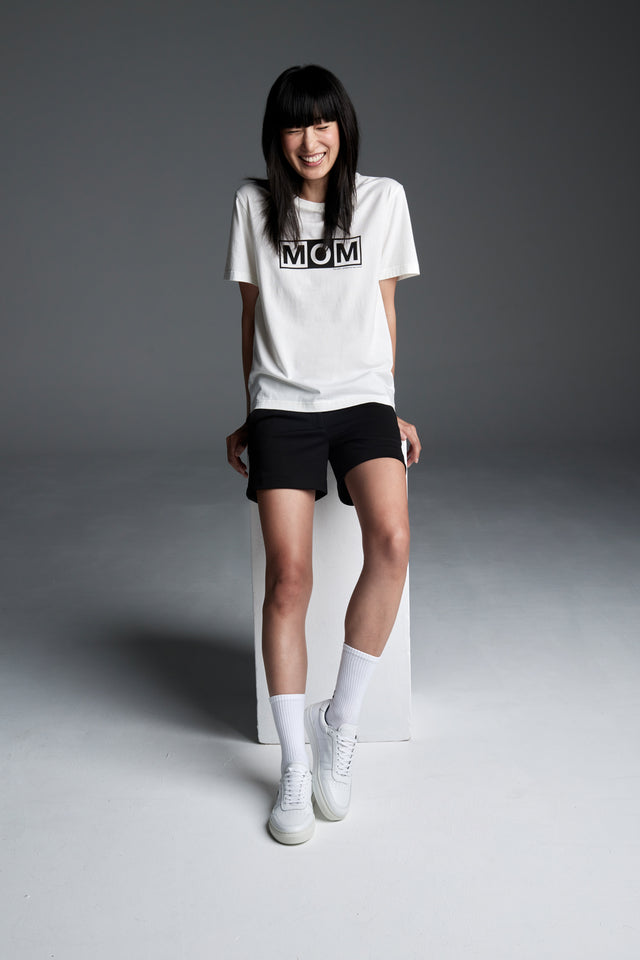 T -shirt - Mom ecru woman cotton bonton + ron dorff - Image principale