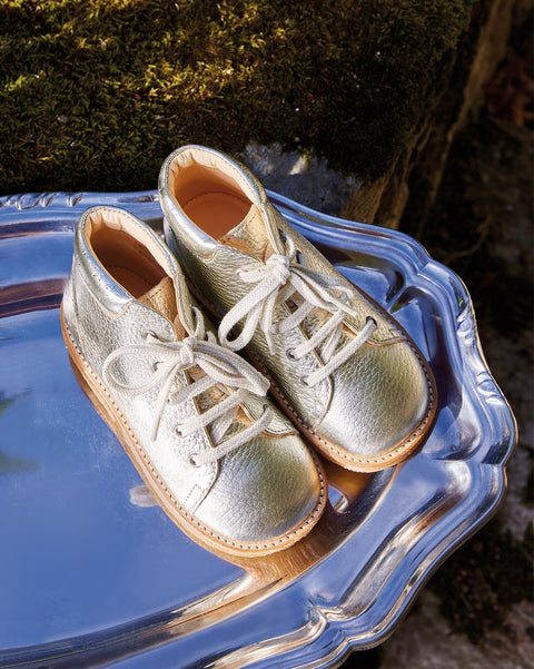 Toddler - BONTON x ANGULUS dorées Bébé en cuir - Image principale