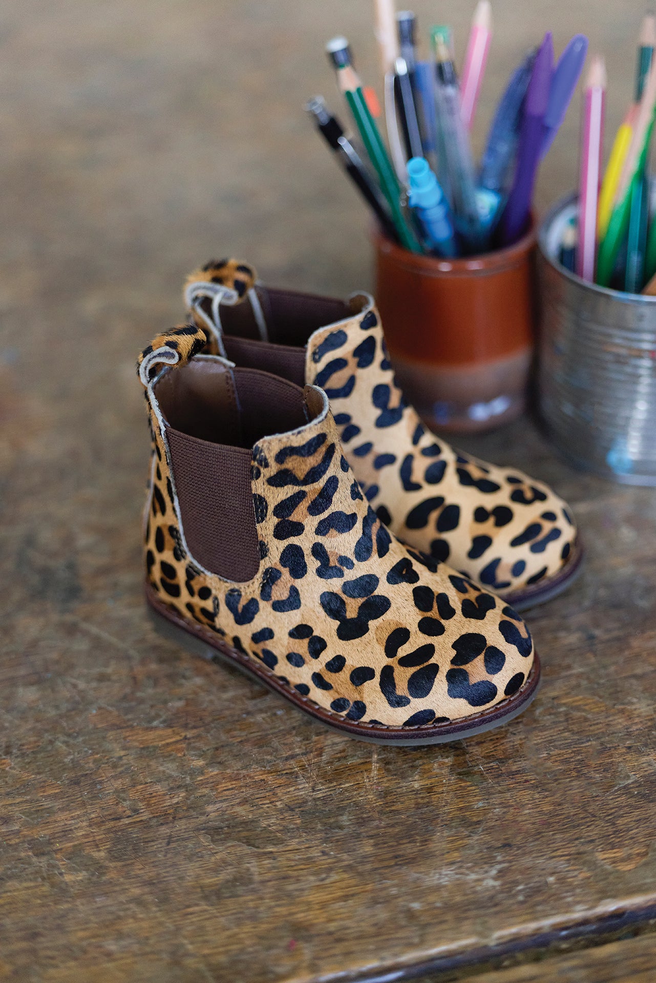 Boots - Judy Leopard Brown