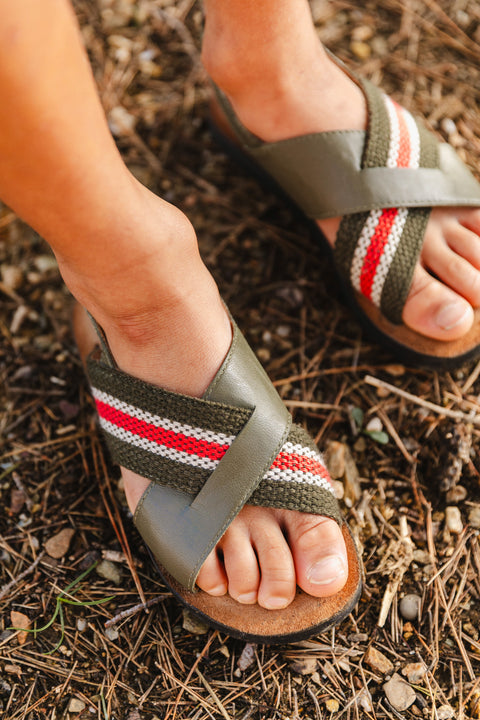 Sandales - Sandro vert cuir - Image principale