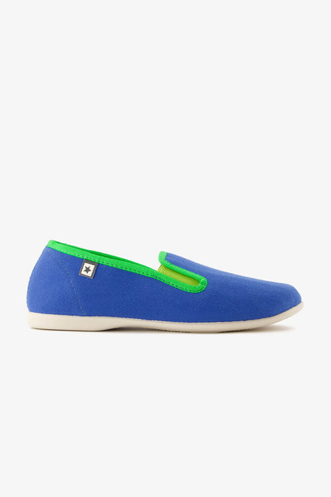 Slippers - John blue cotton canvas - Image principale
