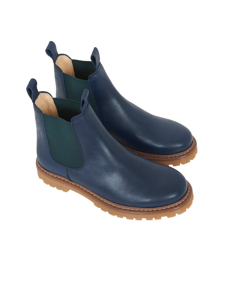Ankle boots - BONTONxANGULUS blue leather Chelsea boots - Image principale