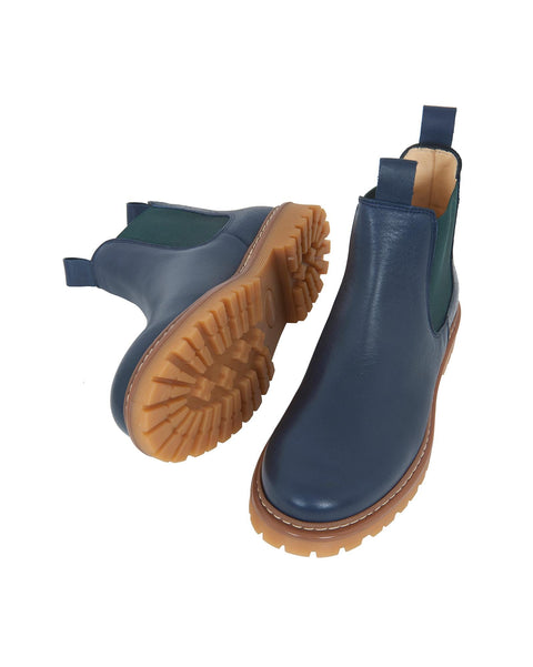 Ankle boots - BONTONxANGULUS blue leather Chelsea boots - Image principale