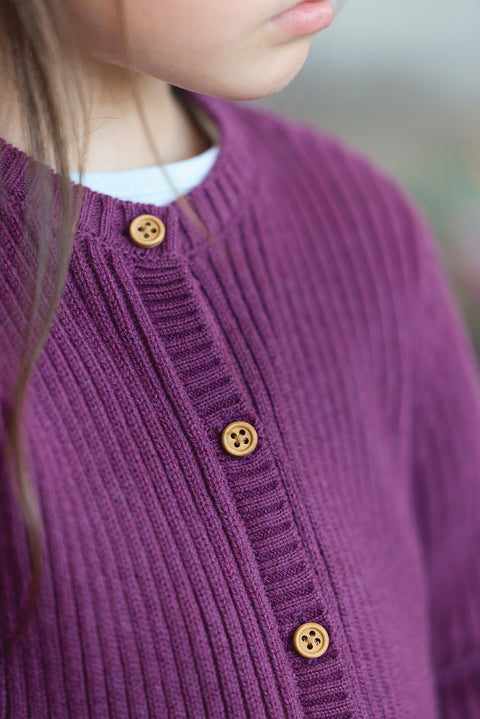 Cardigan - Violet coton - Image principale