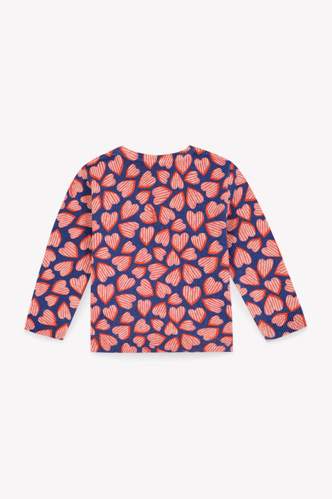 Cardigan - Lilet bleu Bébé coton maille imprimée - Image principale