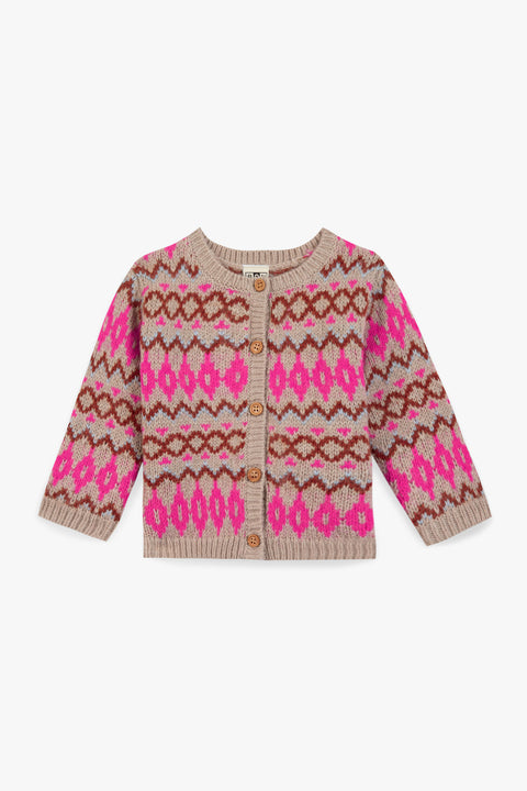 Cardigan - Lilet jacquard Feraille - Image principale