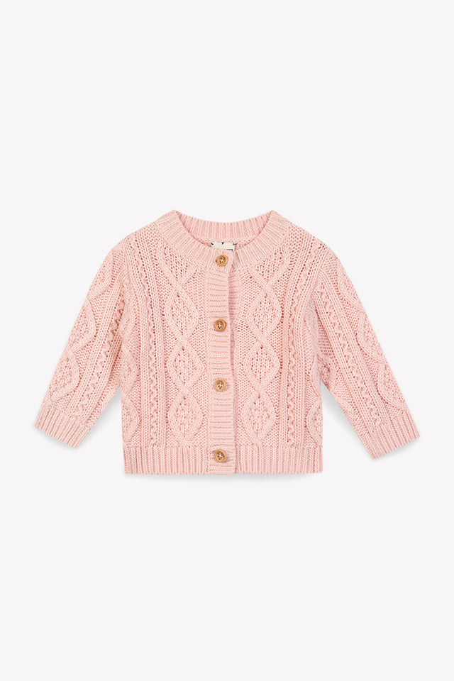 Cardigan - Tiffa Pink Baby cotton Knitwearopenwork - Image principale