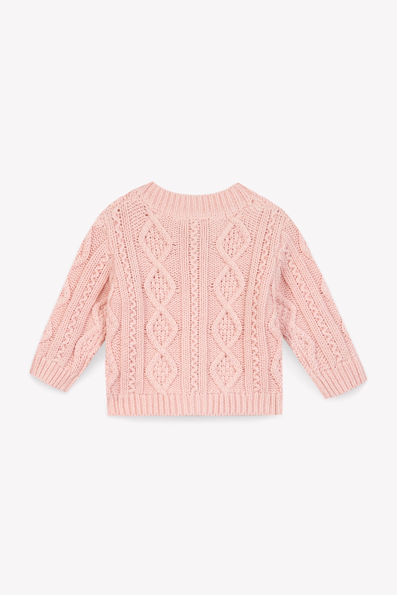 Cardigan - Tiffa Pink Baby cotton Knitwearopenwork