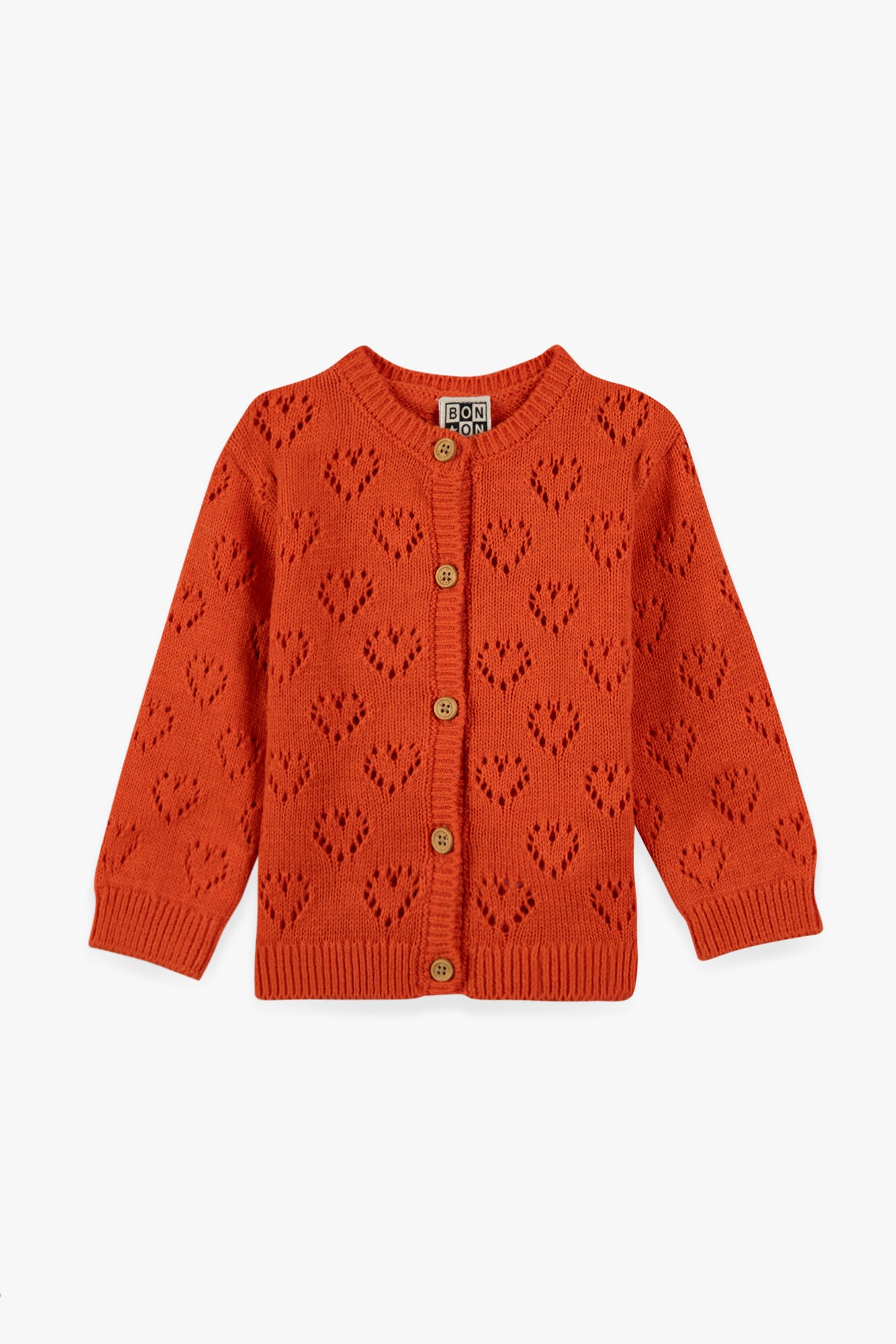 Cardigan - Pointelle Red