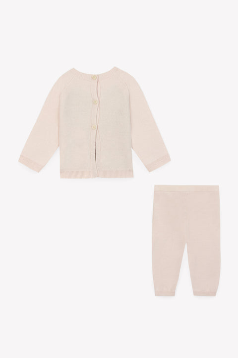 Ensemble - Maxence beige Bébé en tricot double jacquard - Image principale