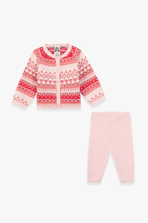 Ensemble - Toudou jacquard peach - Image principale