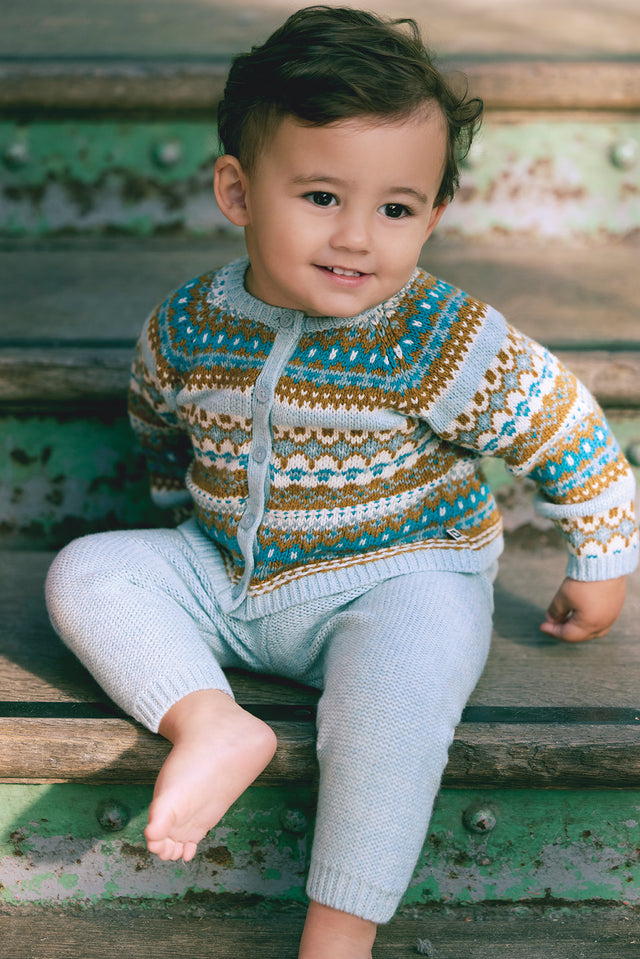 Ensemble - Toudou tricot jacquard aqua - Image principale