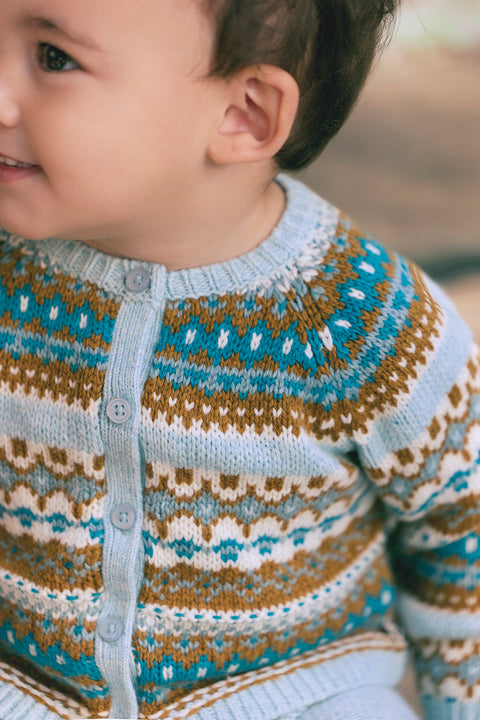 Ensemble - Toudou tricot jacquard aqua - Image principale