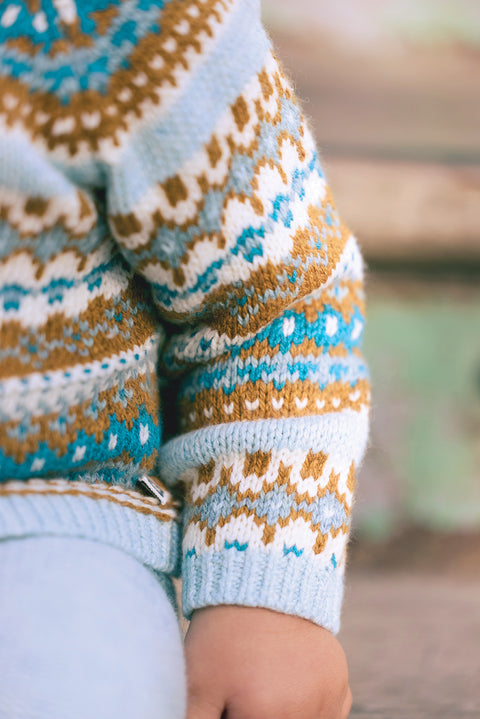 Ensemble - Toudou tricot jacquard aqua - Image principale