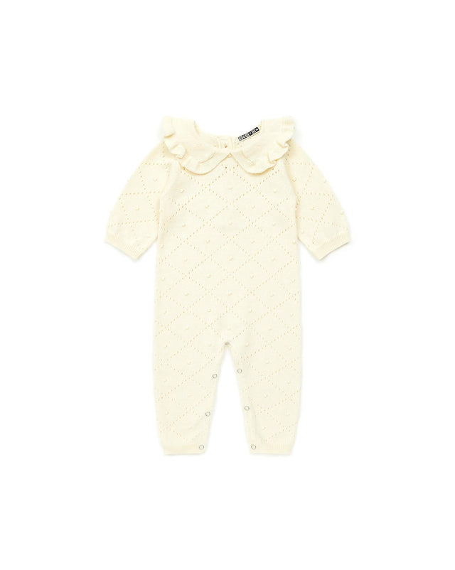 Jumpsuit - Beige Baby in opening knitting - Image principale