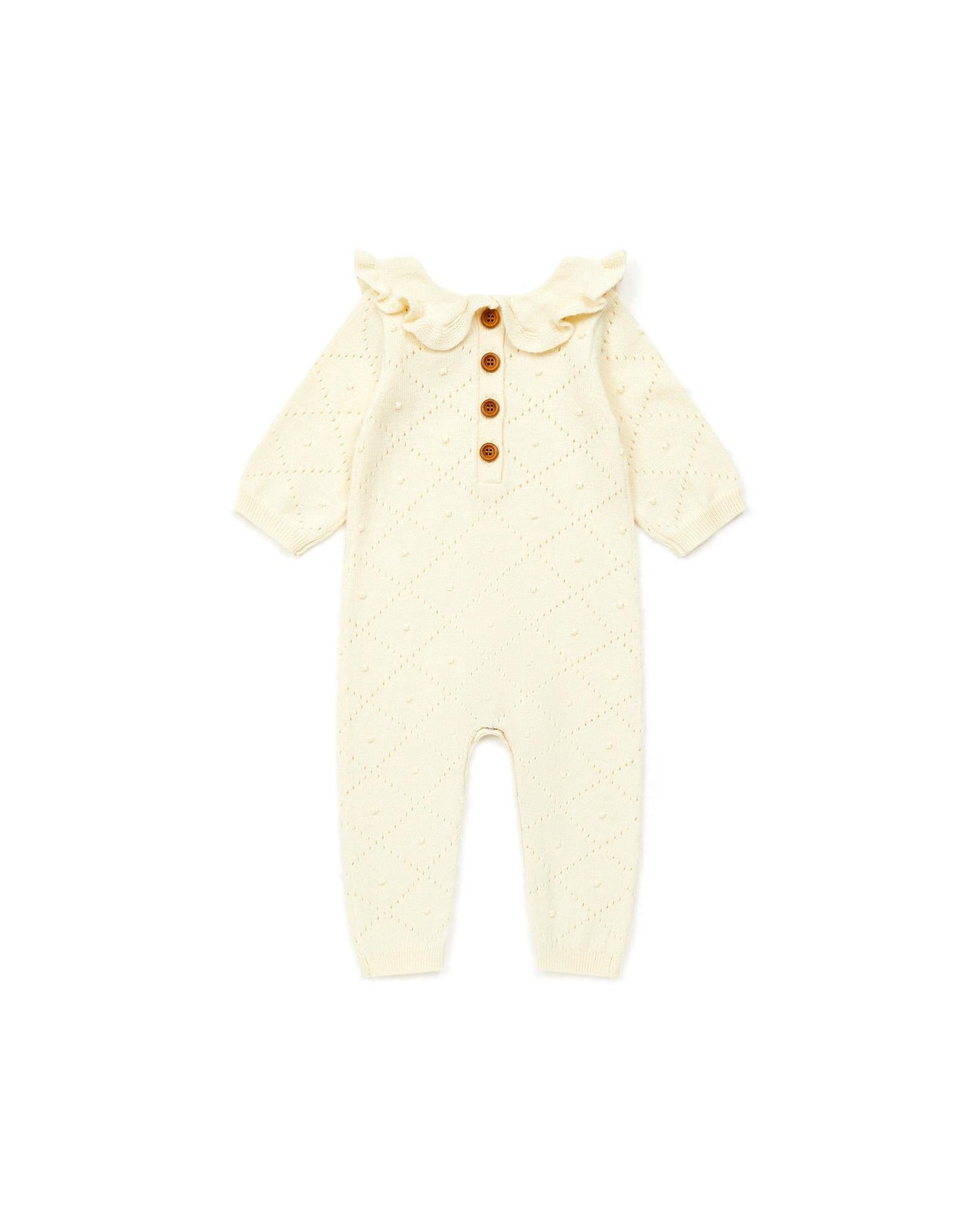 Jumpsuit - Beige Baby in opening knitting