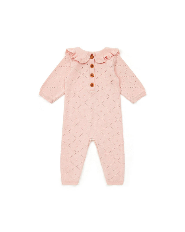 Jumpsuit - Pink Baby in opening knitting - Image alternative