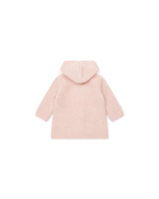 Manteau - Miro rose Bébé en tricot point mousse - Image alternative
