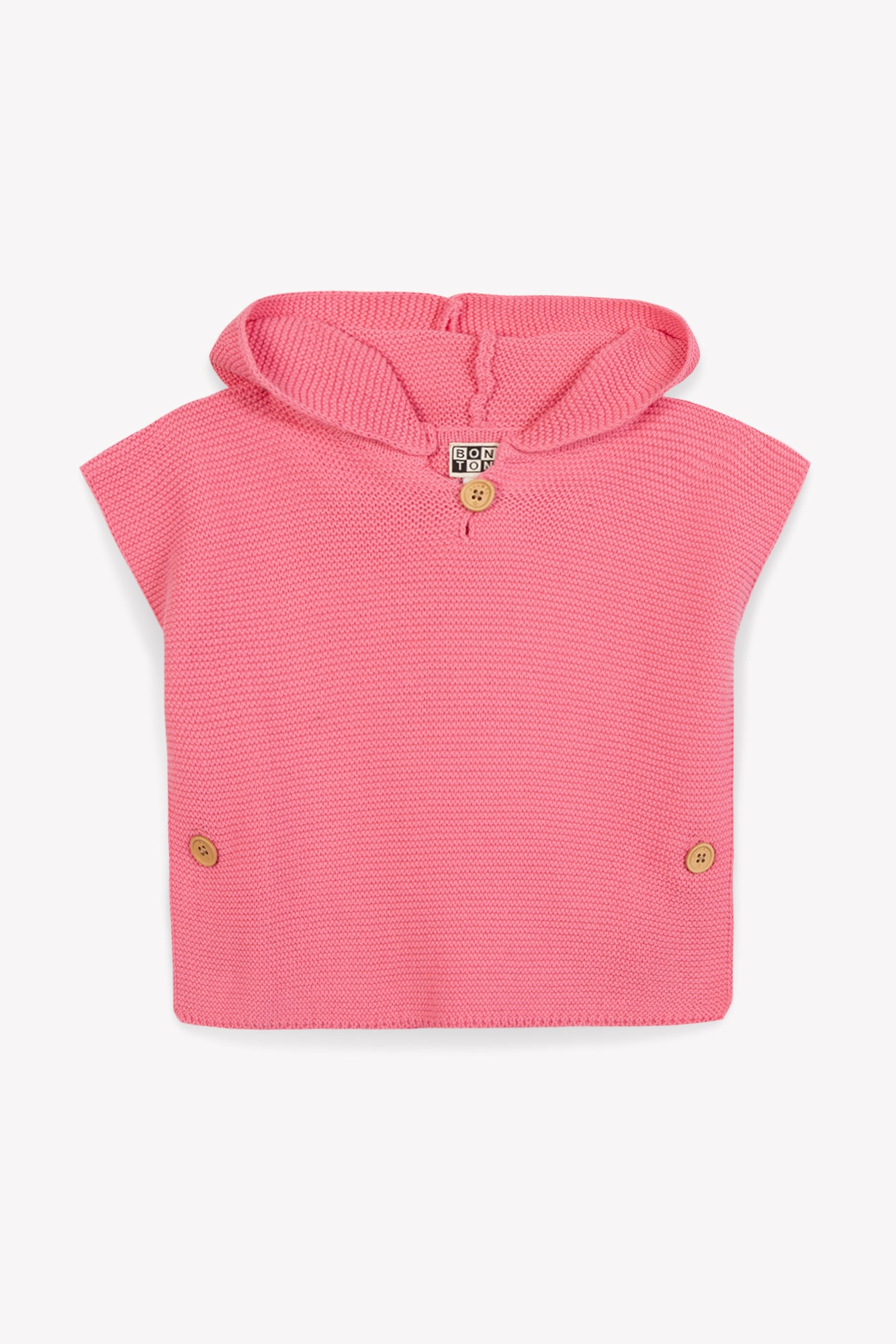 Poncho - Pink Baby organic cotton