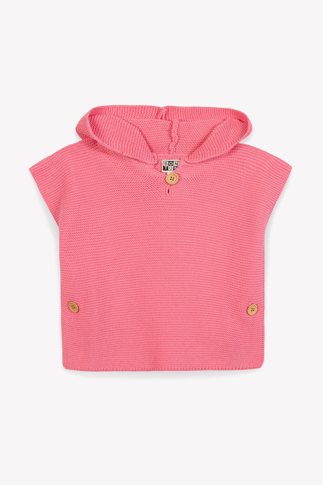 Poncho - Pink Baby organic cotton - Image principale
