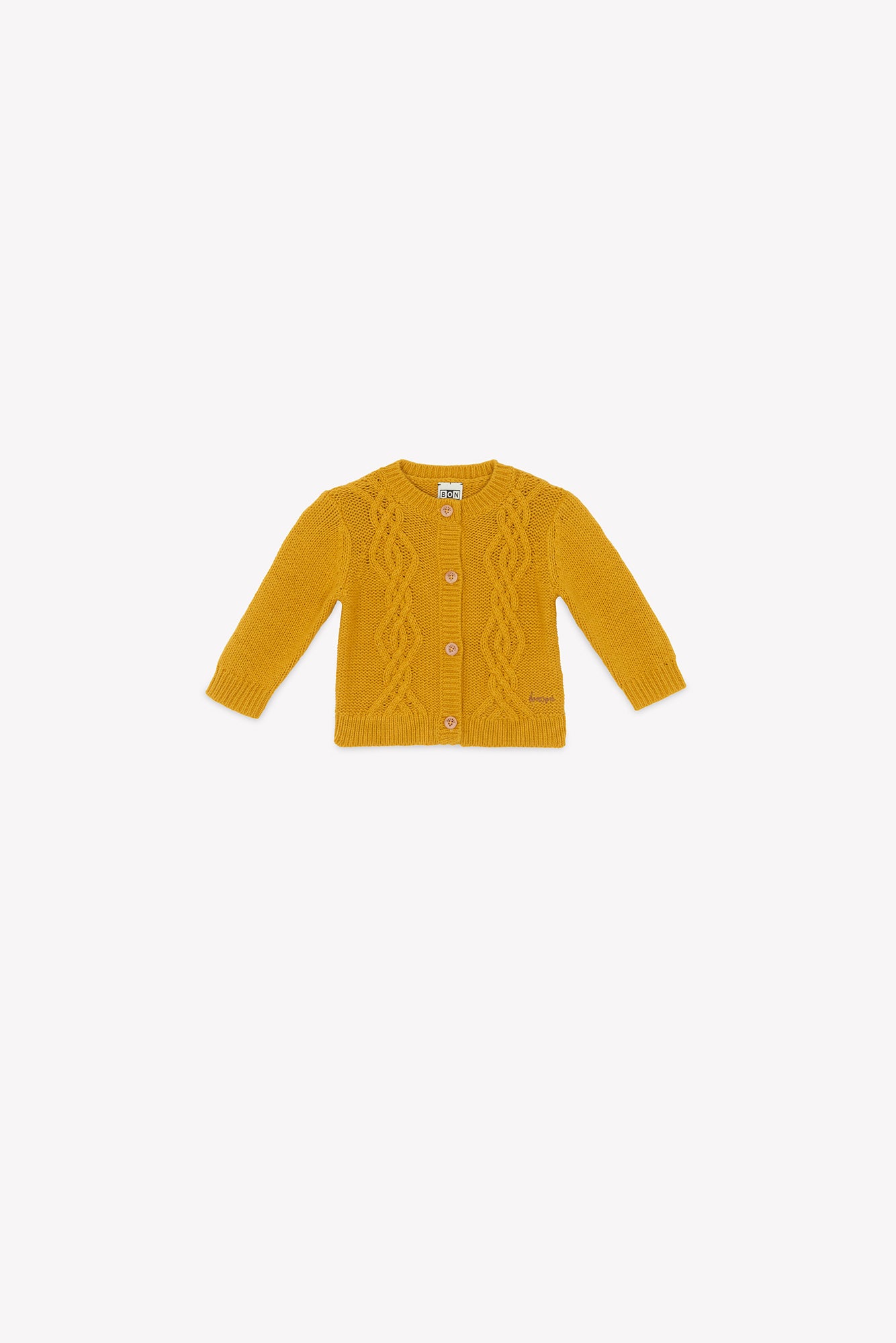 Cardigan - Bernard in knitting Cable Yellow