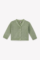 Cardigan - Louis vert Bébé coton
