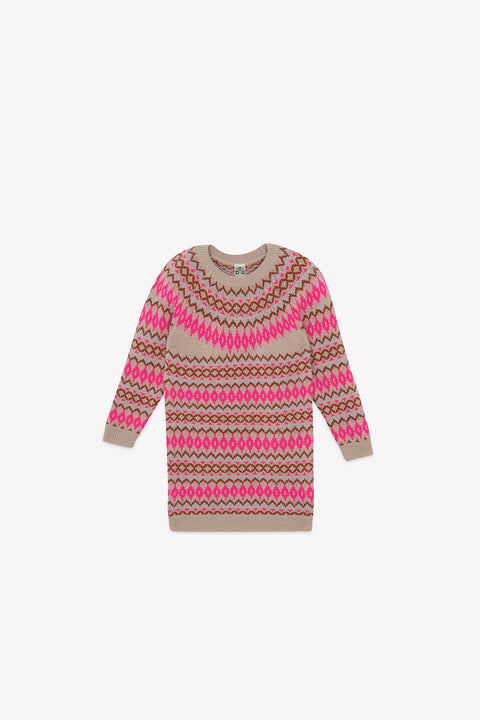 Robe - Jaelys jacquard trico rose - Image principale