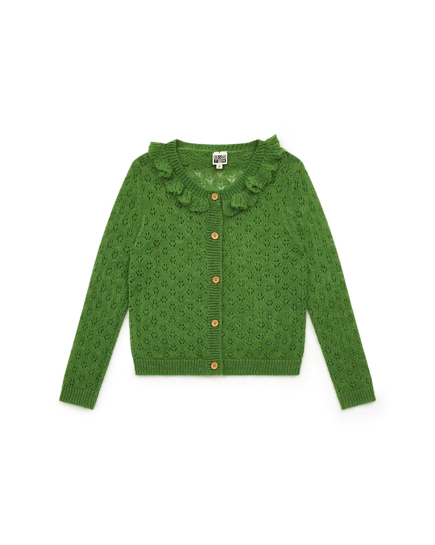 Cardigan - Corolle Green in opening knitting