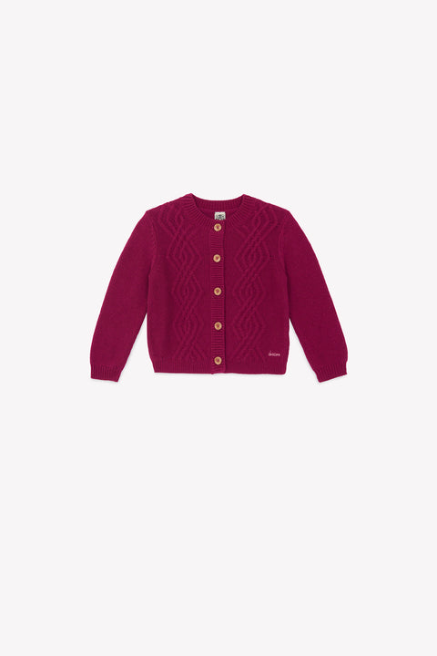 Cardigan - Bernard tricot rose indien - Image principale